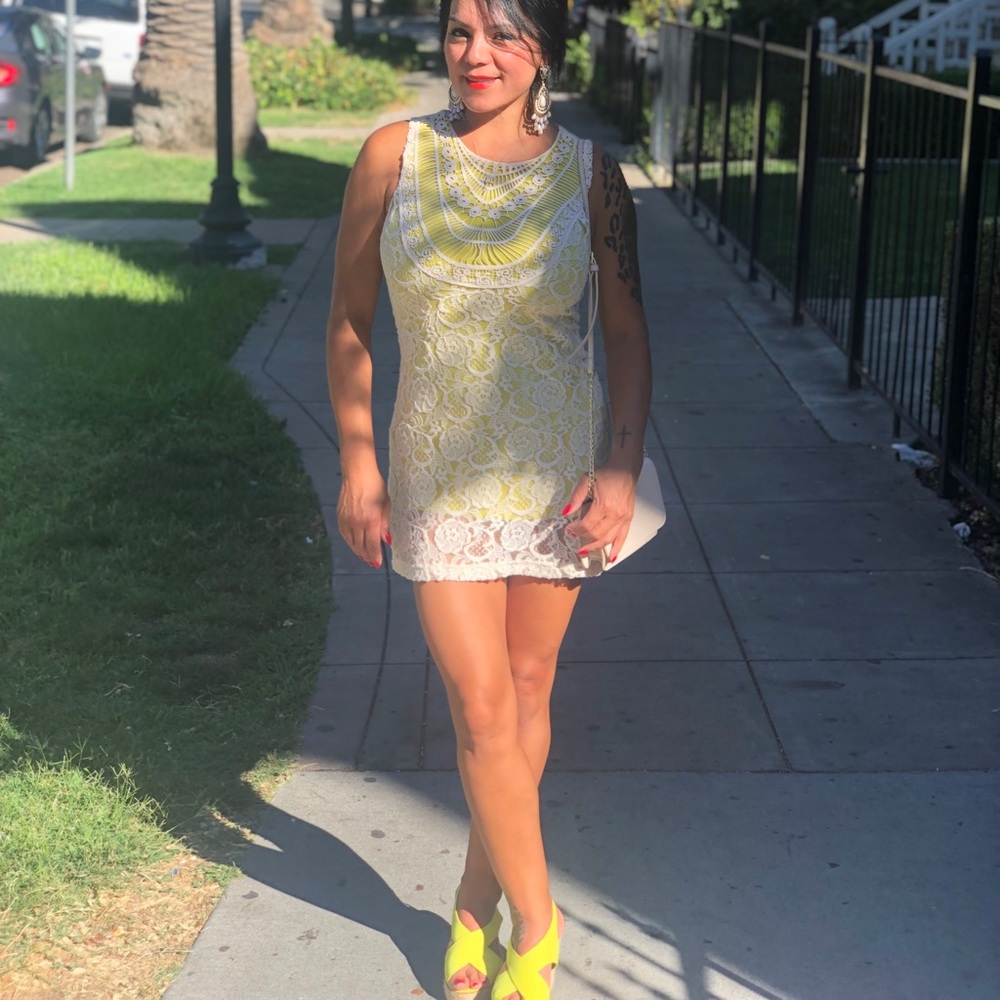 Lace mini dress